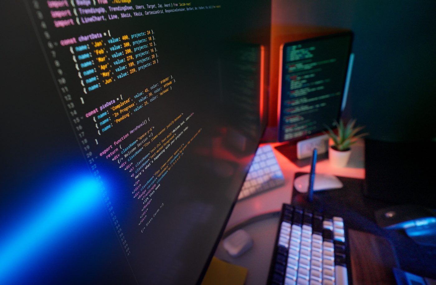 Custom application development on screen